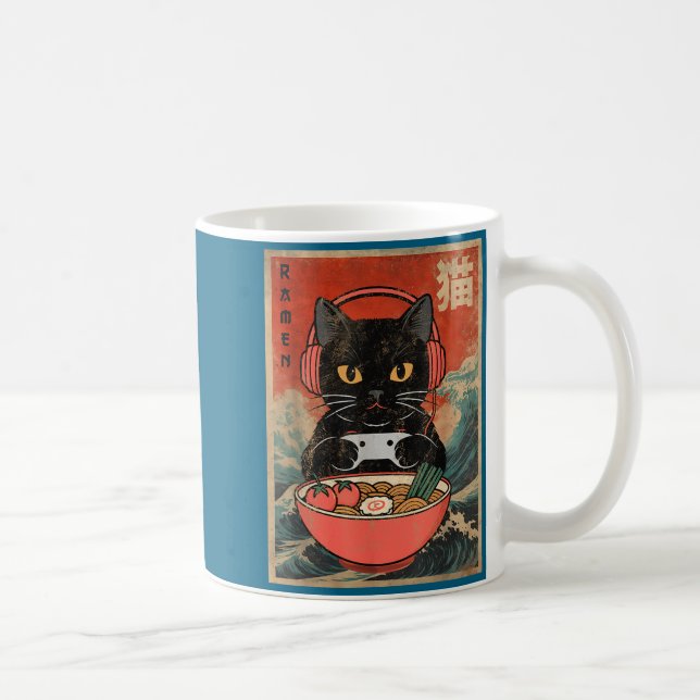 Mug Cat Ramen Japanese Funny Graphic Kawaii Anime  (Droite)