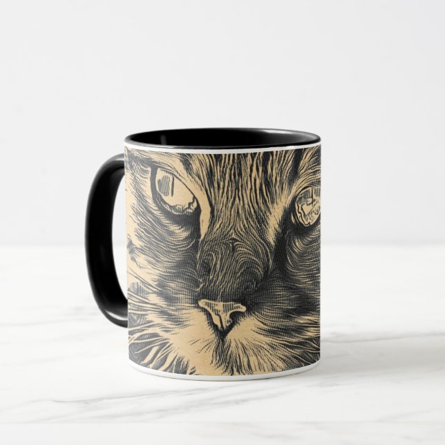 Mug Cat rétro (Devant gauche)