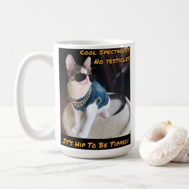 Mug CAT SECOURIR TNR "C'est de la hanche à être pourri (Avec donut)