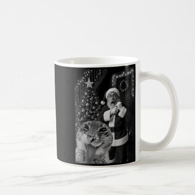 Mug Cat Taking A Selfie Santa Christmas Xmas Pajamas H (Droite)