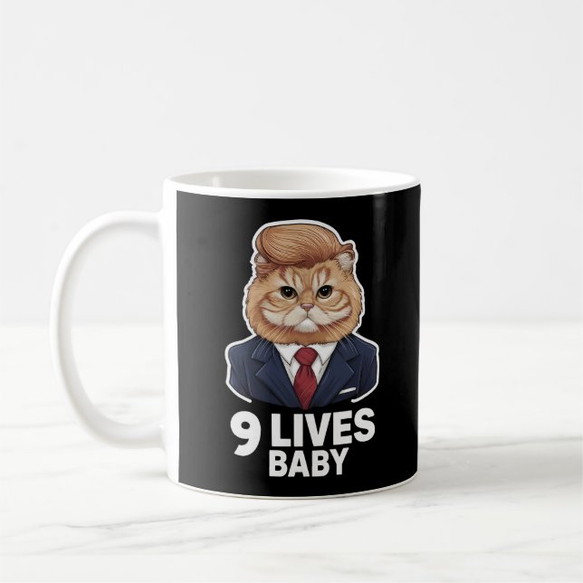 Mug Cat Trump 9 Lives Baby (Gauche)