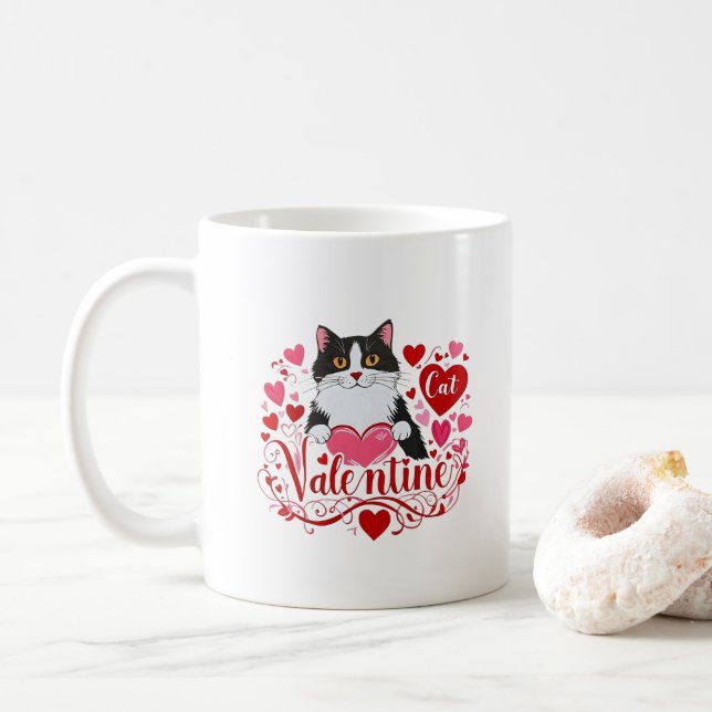 Mug Cat Valentine (Avec donut)