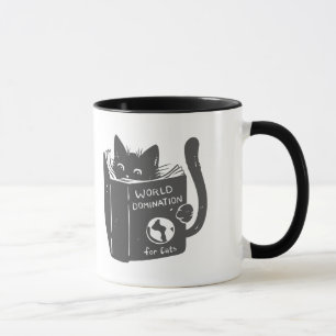 Mug Cat world domination for cats - choose back color