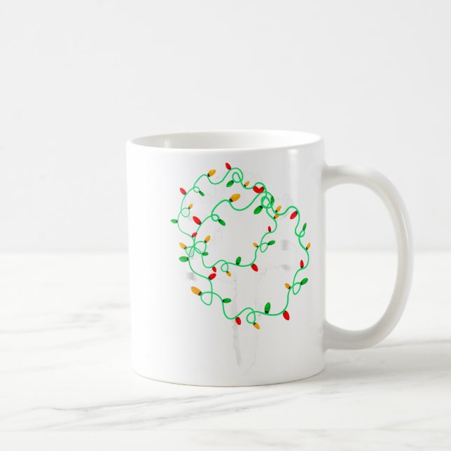 Mug Cat Wrapped In Christmas Lights Meowy Cats Women M (Droite)