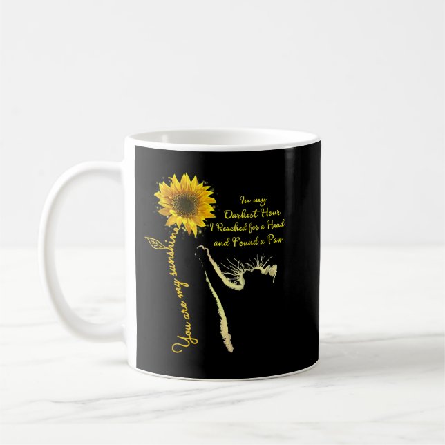 Mug Cat You Are My Sunshine Sunflower In My Darkest Ho (Gauche)