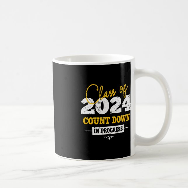 Mug Catégorie De 2024 Compter En Bas Amusants Grad 202 (Droite)