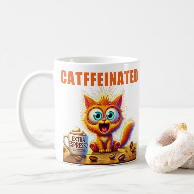 MUG CATFFEINÉ (Avec donut)