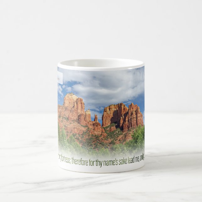 Mug Cathedral Rock Psalm 31:3 KJV (Centre)