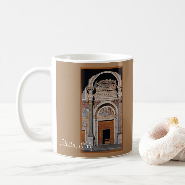 Mug Cathédrale d'Aoste, Italie (Avec donut)