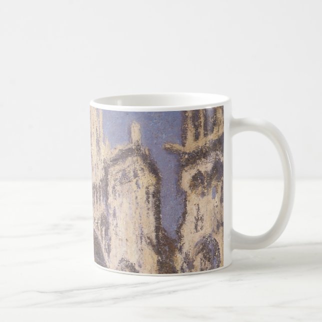 Mug Cathédrale de Rouen, harmonie bleue or de Claude M (Droite)