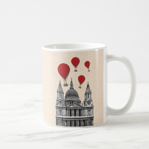 Mug Cathédrale de St Pauls et ballons à air d'un rouge