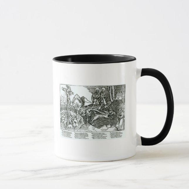 Mug Catholicisme romain et Lutheranism contrastés (Droite)