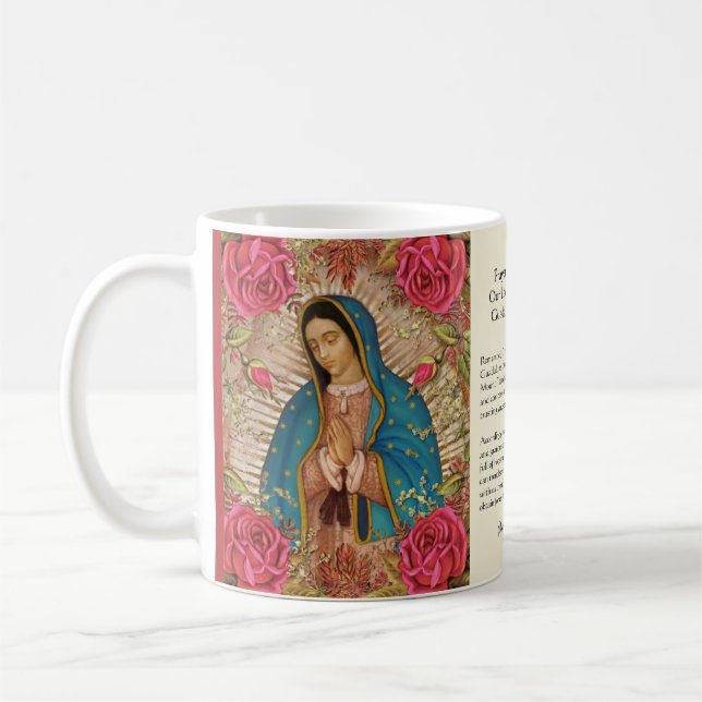 Mug Catholique Espagnol Guadalupe Religieux Vierge Mar (Gauche)
