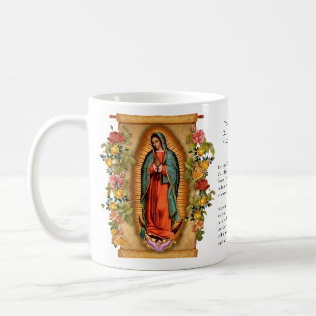 Mug Catholique Espagnol Guadalupe Religieux Vierge Mar (Gauche)