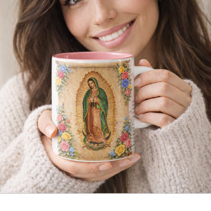 Mug Catholique Espagnole Guadalupe Religieuse Vierge M