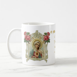 Mug Catholique Vierge Marie Prière Vintage Religieuse