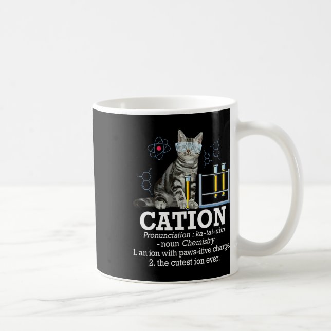 Mug Cation - Chimie amusante Humour Science Enseignant (Droite)