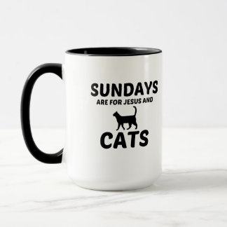 MUG CATS ET JÉSUS DIMANCHE