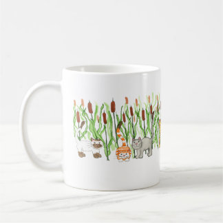Mug Cats in CatTails