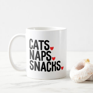 Mug Cats Naps Snacks - Amoureux de les chats
