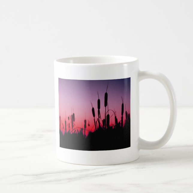 Mug Cattails au coucher du soleil (Droite)
