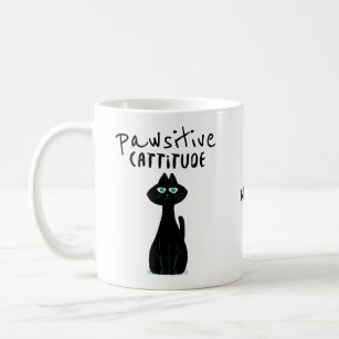 Mug Cattitude provocatrice Cat Humour Nom du devis
