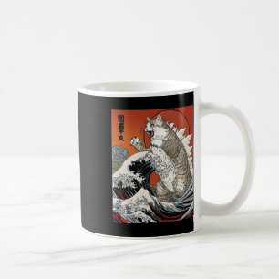 Mug Catzilla Chat Art Japonais Chat Drôle Pour Hommes 