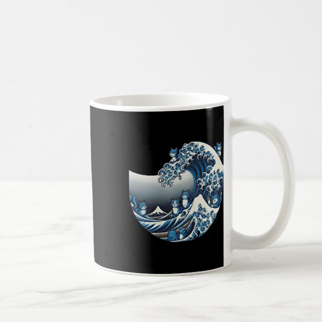 Mug Catzilla Chat Art Japonais Dons De Chat Drôle Pour (Droite)