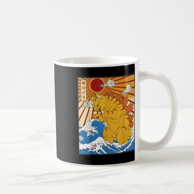 Mug Catzilla Chat japonais Anime Kawaii Drôle Graphism (Droite)