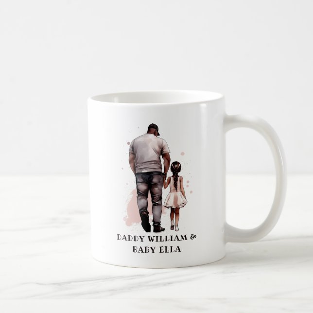 Mug Caution père et fille noire (8) (Droite)