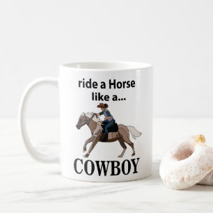 Mug Cavalier à Cheval Comme Un Cowboy