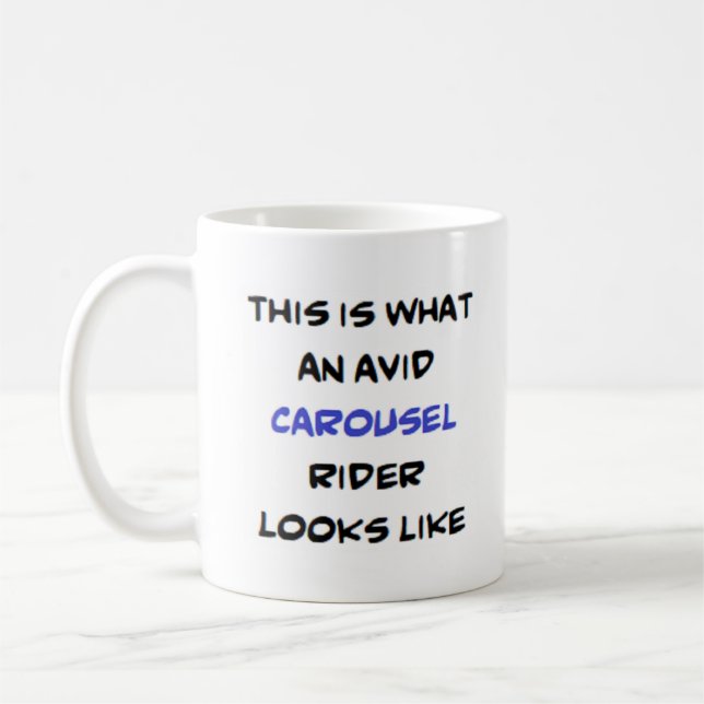 Mug cavalier de carrousel, avide (Gauche)