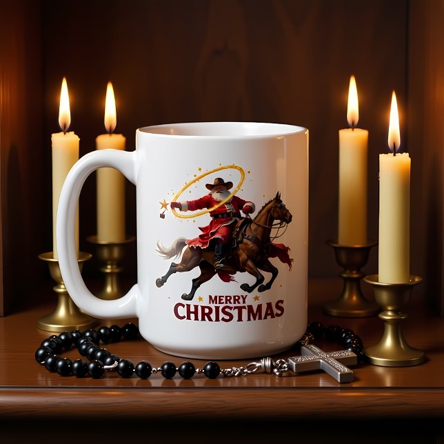 Mug Cavalier de Noël au Lasso (Créateur téléchargé)