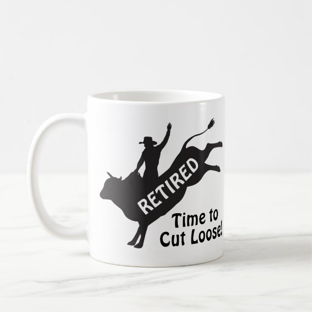 Mug Cavalier de Rodéo à Cheval à la Retraite Humour (Gauche)