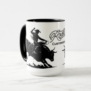 Mug Cavalier de taureau de rodéo personnalisé