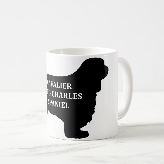 Mug Cavalier King Charles nom silo (Devant droit)