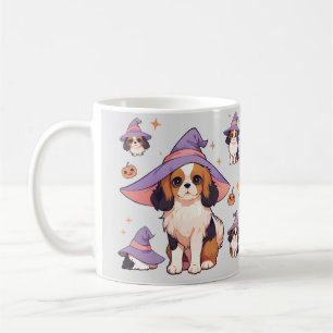 Mug Cavalier King Charles pastel sorcière casquette ha
