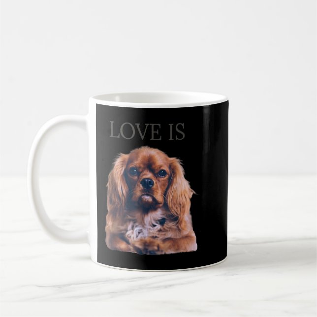 Mug Cavalier King Charles Spaniel Chemise Hommes Chien (Gauche)