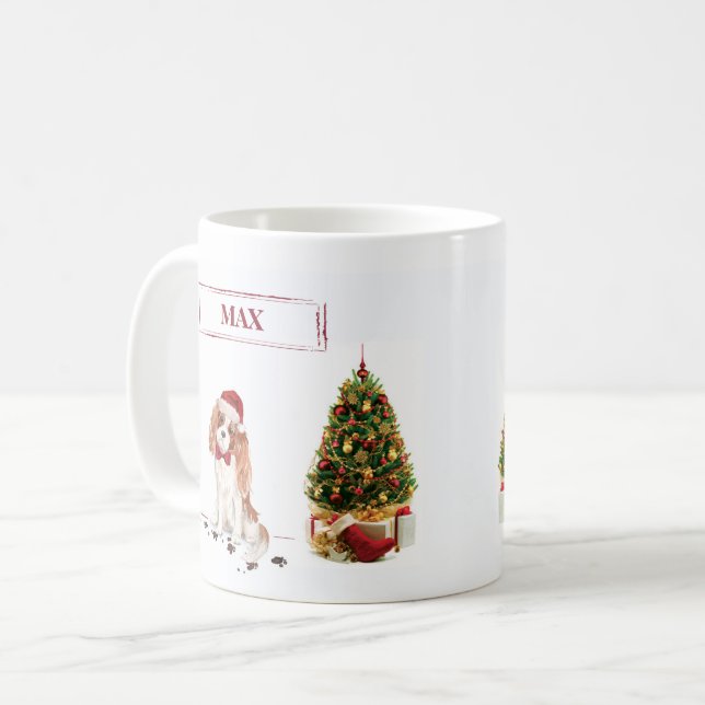 Mug Cavalier King Charles Spaniel Funny Christmas Chie (Devant gauche)