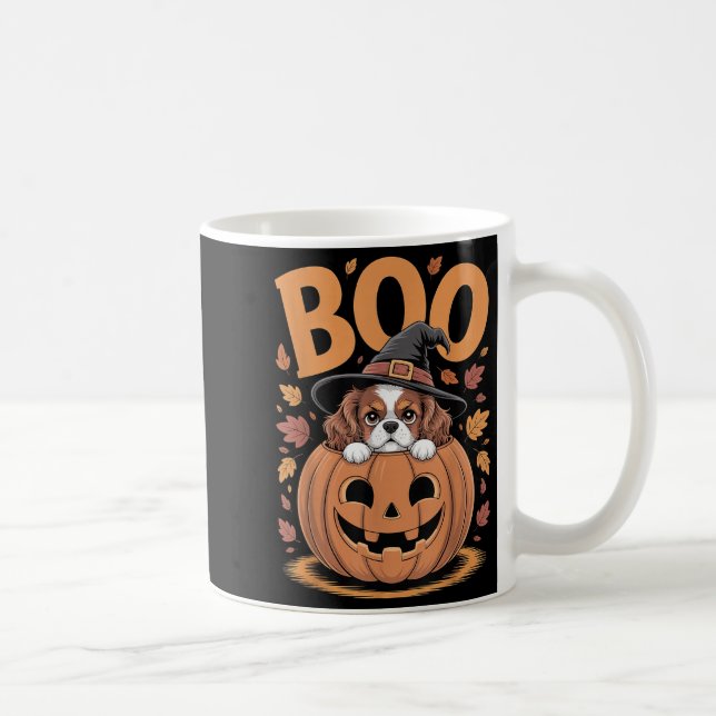 Mug Cavalier King Charles Spaniel Halloween citrouille (Droite)