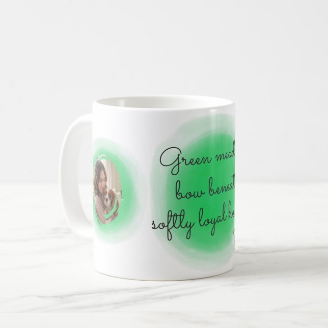Mug Cavalier King Charles Spaniel Pastel Vert Personna (Devant gauche)