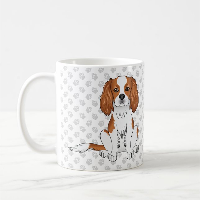 Mug Cavalier King Charles Spaniel & Pattes de Blenheim (Gauche)