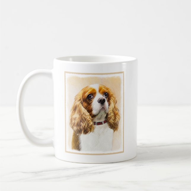 Mug Cavalier King Charles Spaniel Peinture originale (Gauche)