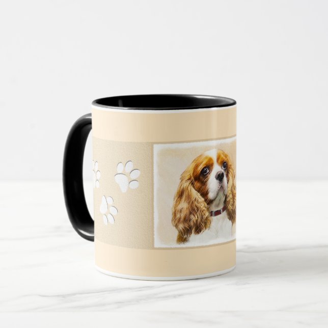 Mug Cavalier King Charles Spaniel Peinture originale (Devant gauche)