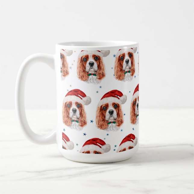 Mug Cavalier King Charles Spaniel Race de Chien Noël (Gauche)