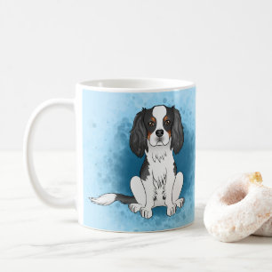 Mug Cavalier King Charles Spaniel tricolore sur fond b
