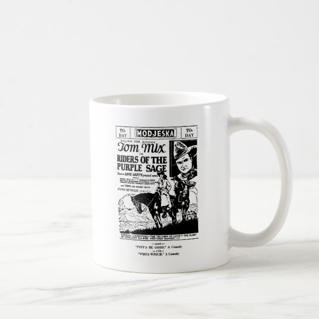 Mug Cavaliers de Tom Mix de l'annonce occidentale 1925 (Droite)