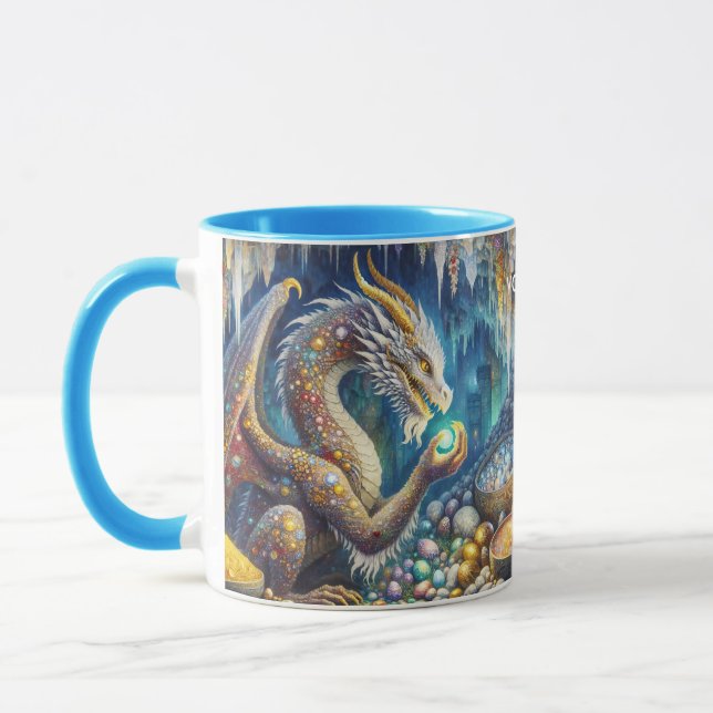 Mug Caverne en pierre de Dragon Imaginaire mignonne (Gauche)