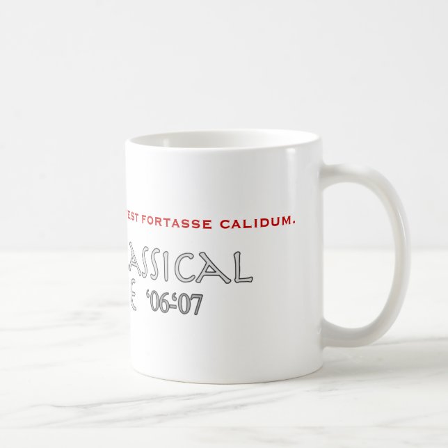 Mug Caverne : Le calidum de fortasse inest de Quod (Droite)