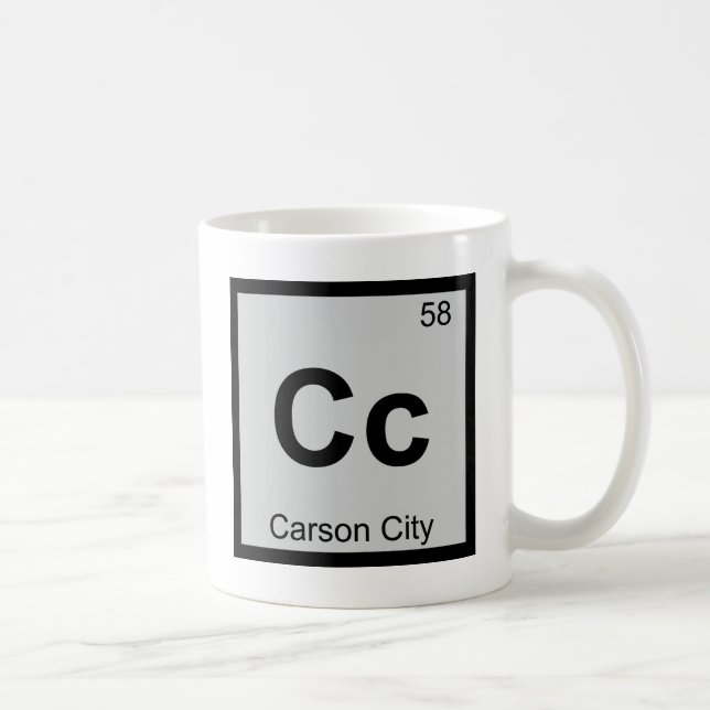 Mug Cc - Carson City Nevada Chimie Tableau Périodique (Droite)